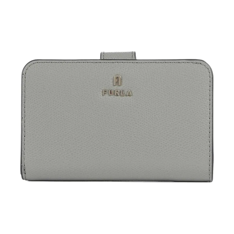 Furla Grain Leather Wallet Medium Size Women's Light Gray-0