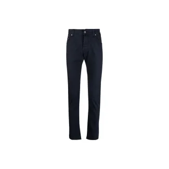 JACOB COHEN Logo Patch Straight Leg Trousers