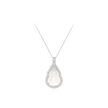 Love Link Chalcedony Jade Necklaces Women's