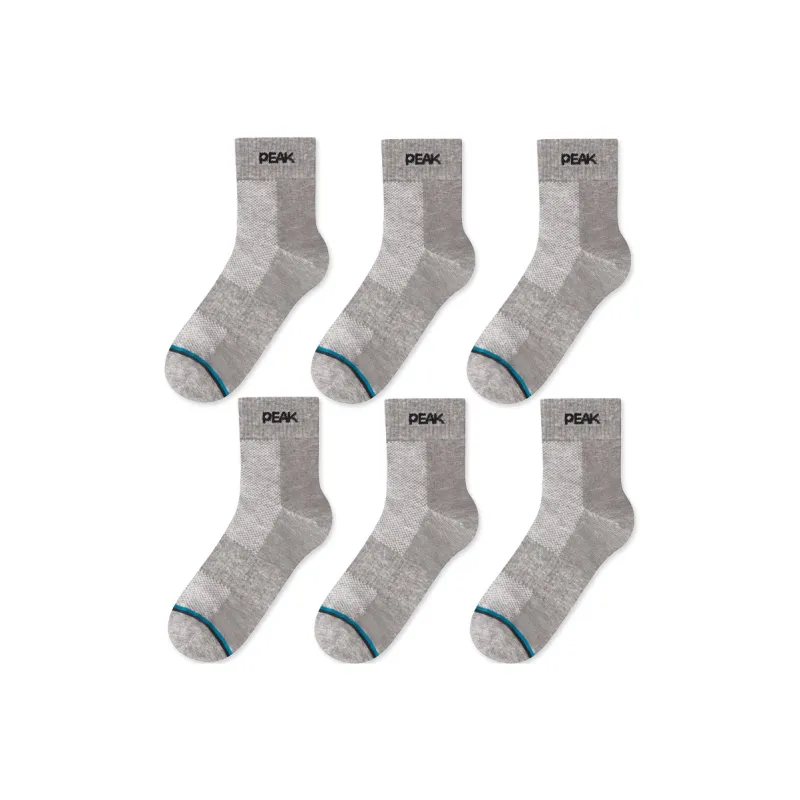 PEAK Mid Calf Socks Unisex 6 Pack-7