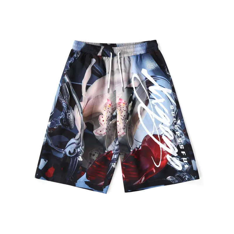XXGOGO Casual Shorts Unisex Dazzling Print-0