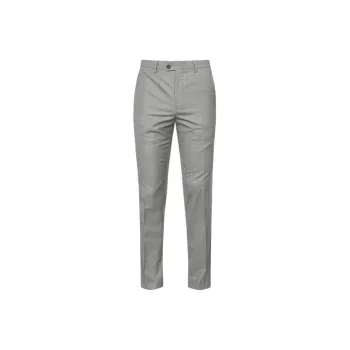 DIKENI Suit Trouser Men's Gray Mixed Stripes