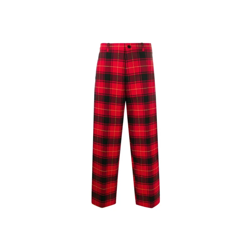 Balenciaga Casual Pants Regular Fit Men's Black Red-0