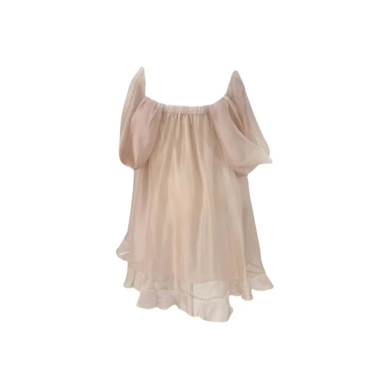 YGPRW Short Sleeved Dress Women's Champagne-1