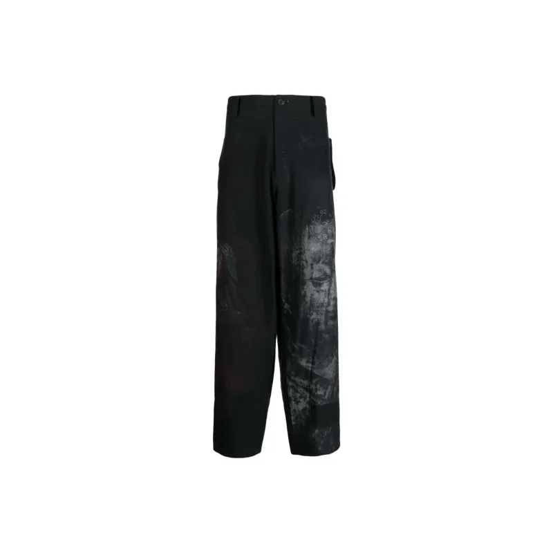 Yohji Yamamoto Graphic print Wide leg Trousers-0