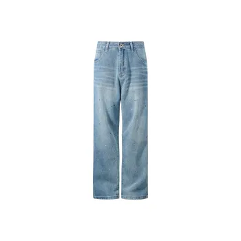 Yiwen Jeans Unisex Light Blue