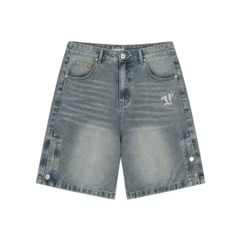 GUKUUL Denim Shorts Unisex Light Blue