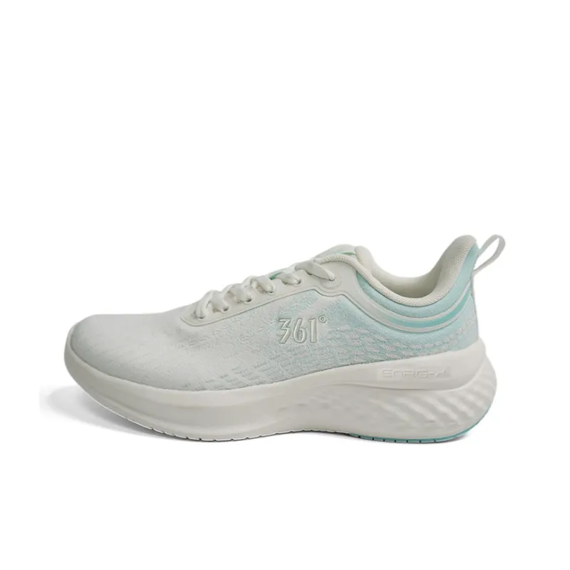 361° Anti Slip Wear Resistant Low Top Casual Running Shoes Women's White Blue-0