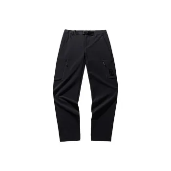 Anta x ZHONGGUOGUOJIADILI LIANMINGKUAN Outdoor Collection Casual Pants Men's Basic Black