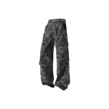 MARK WAFFLE Cargo Pants Unisex Camouflage