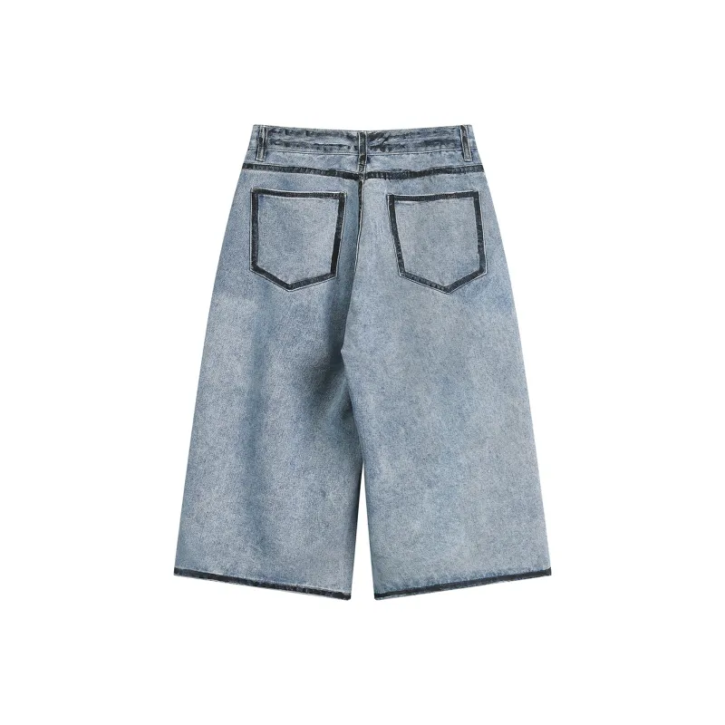 Evil Lions Denim Shorts Unisex-9