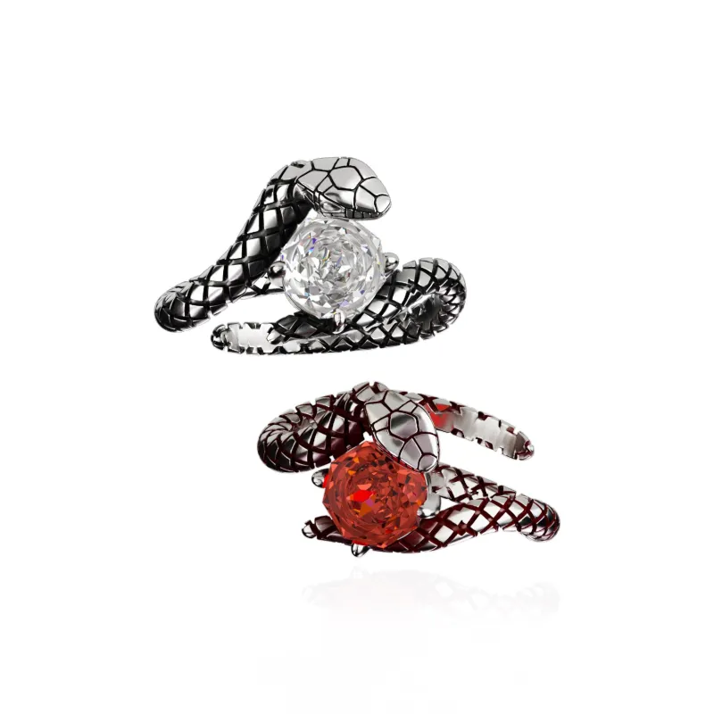 ICEGANG White Gold Plated Copper Rings Unisex-1