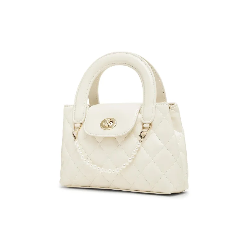 Teenmix Artificial Leather One Shoulder Handbag Women's White-1