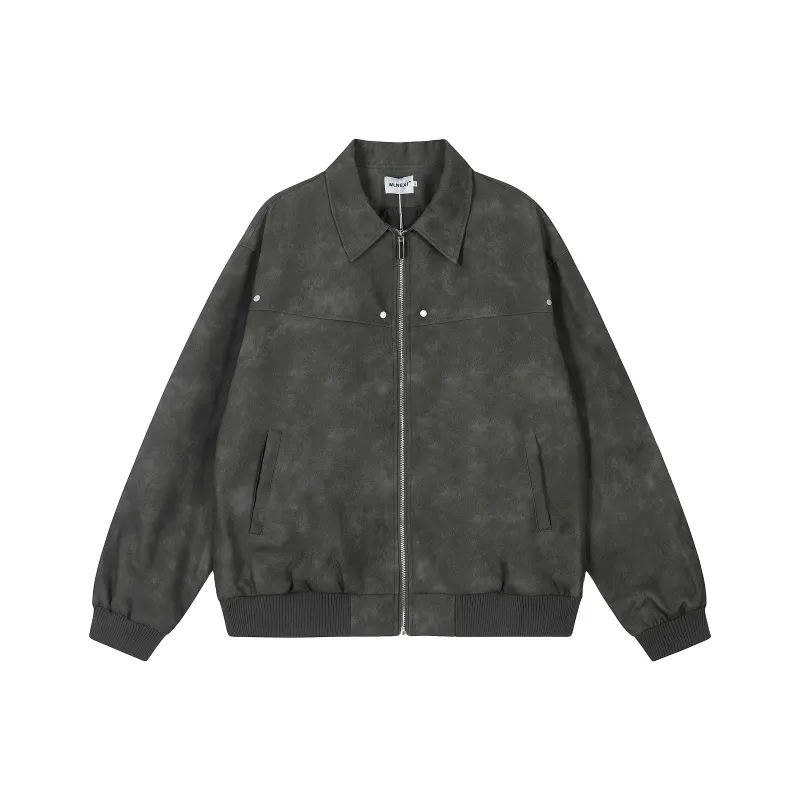 WLNEXT Leather Jacket Outerwear Trendy Premium Spring Fall Jacket Puffer Jacket Trendy Unisex-2