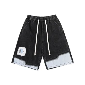 GENANX Denim Shorts Unisex Black
