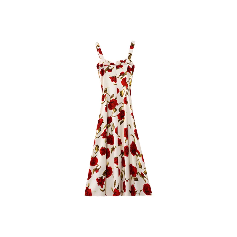 AHDO Slip Dresses Women's Red-1