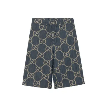 GUCCI Interlocking G Pattern Denim Bermudas