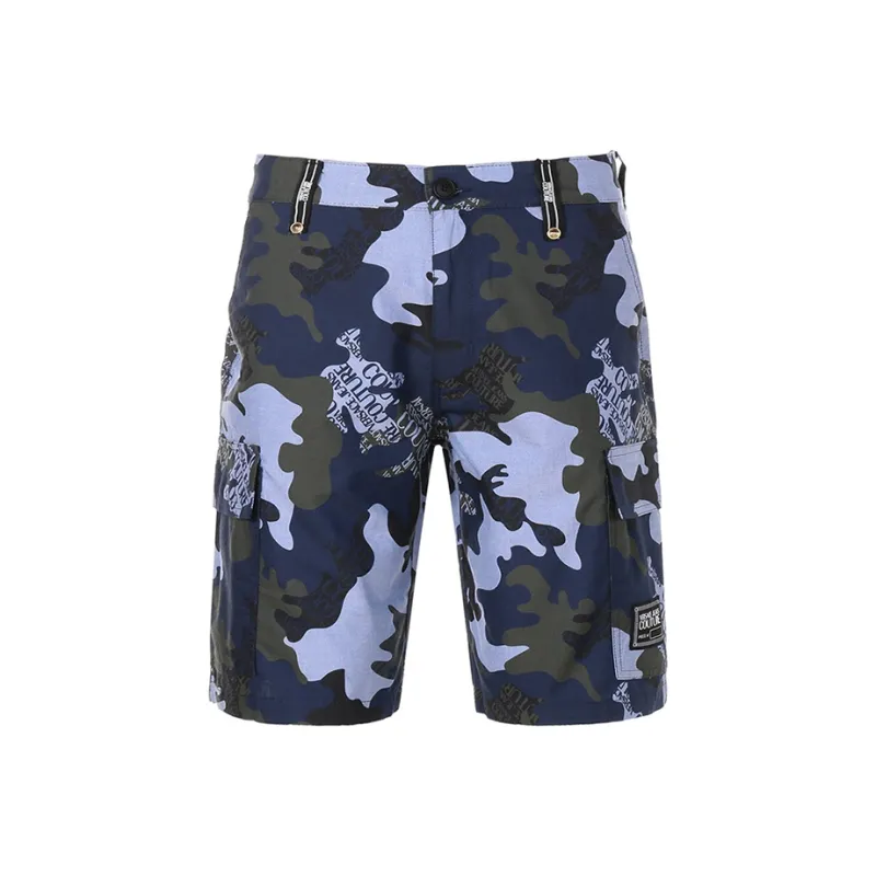 VERSACE JEANS COUTURE Shorts Men's Camouflage Blue-0