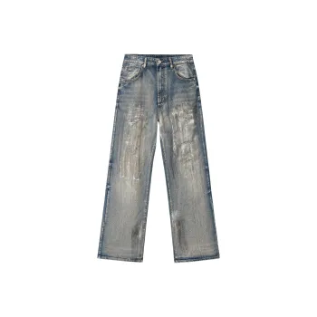 XINYINSU Jeans Unisex Wasteland Blue