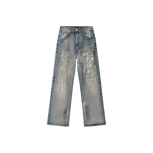 XINYINSU Jeans Unisex Wasteland Blue