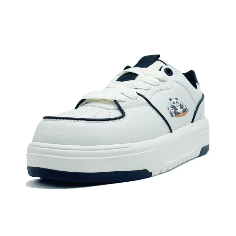 PAIN OR PLEASURE Low Top Skateboard Shoes Unisex Black White-1