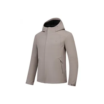 QIAODAN Trench Coat Men's Rock Brown