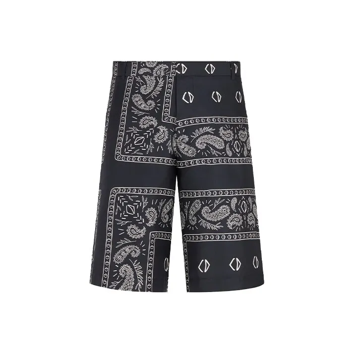 DIOR X Cactus Jack Bermuda Shorts With Bandana Motif-0
