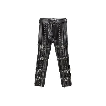LOEWE Nappa Calfskin Leather Eyelet Bondage Trouser