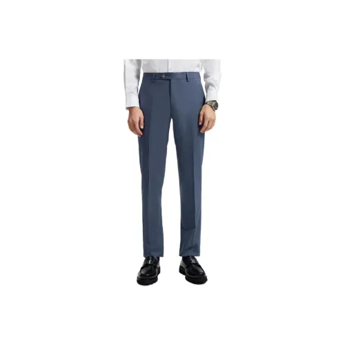 DIKENI Suit Trouser Men's Blue Mix Check