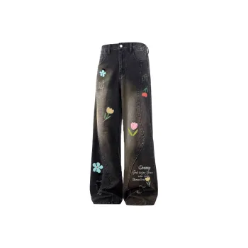 Qnxeey Jeans Unisex