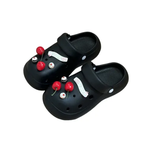 Xiang Ning Pai Sweet Style Cherry Design Closed Toe Cute Squashy And Bouncy Feeling Refreshing Platform Home Slippers