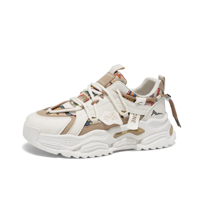 ATONGMU Cushioning, Slip Resistant, Abrasion Resistant, Lightweight Low Top Chunky Sneakers Unisex-9