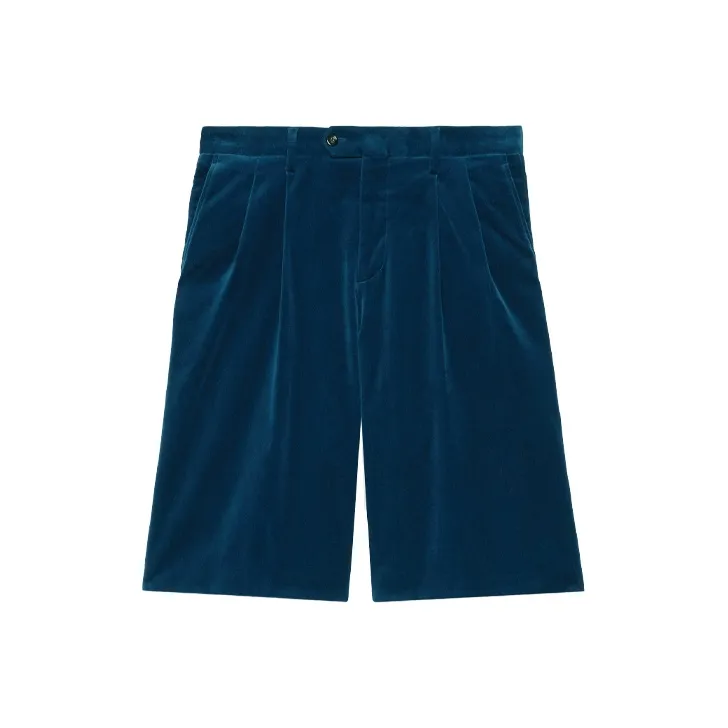 GUCCI Pleated Velvet Shorts-0