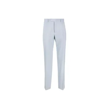 Sandro Suit Trousers Men Light Blue
