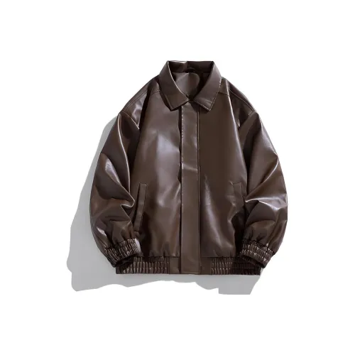 Ganbostore Leather Jacket Unisex