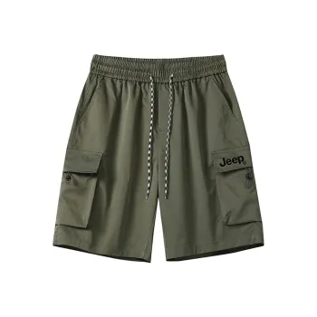 Jeep Lace Up Knee Length Quick Dry Casual Shorts Unisex