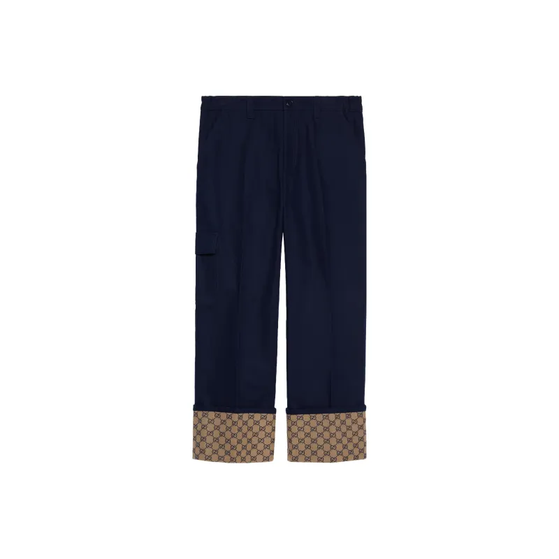 GUCCI Gg Supreme Straight leg Trousers-0