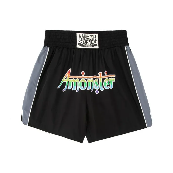 AMONSTER Loose Fit Shorts Unisex Black-0