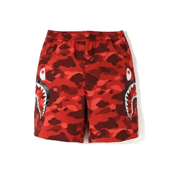 A BATHING APE Color Camo Side Shark Beach Shorts