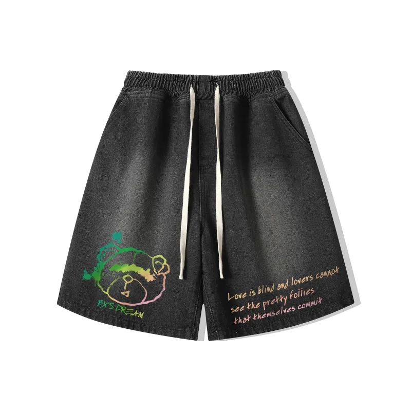 B.X Denim Shorts Unisex-8