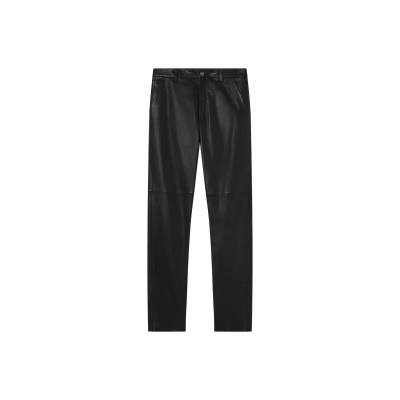 VERSACE Plongé Leather Trousers-0