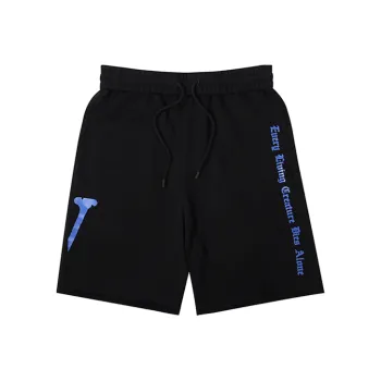 VLONE Gothic Alphabet Series Casual Shorts Unisex Black Blue