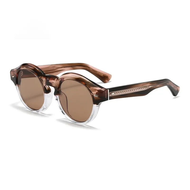 ROLLOTD Plate Frame Round Sunglasses Unisex-8