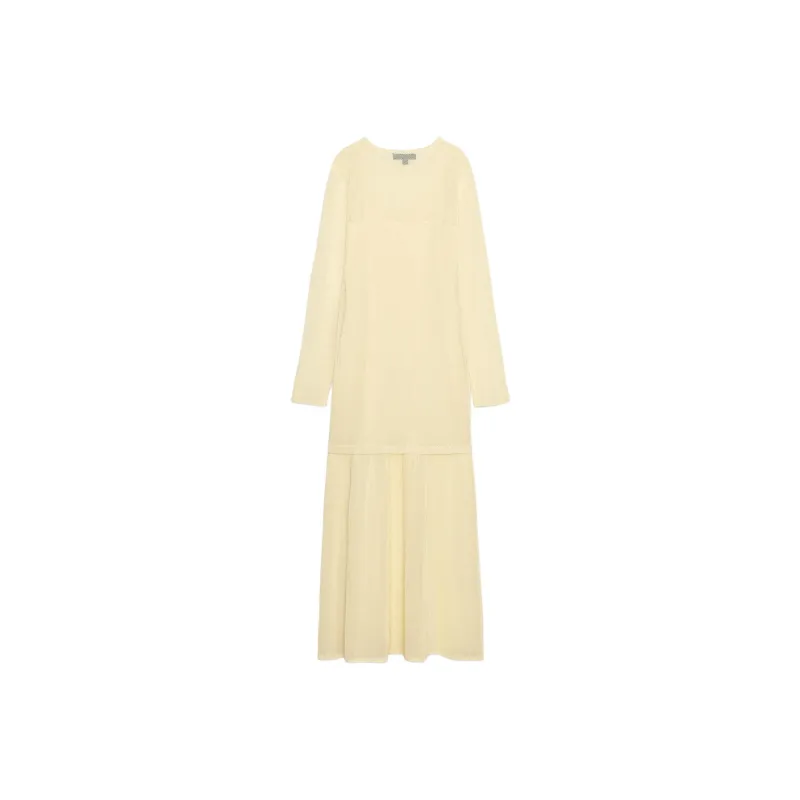 ZARA Long Sleeved Dress Women's Yellow-1