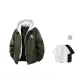 [Army Green (Gray Hooded)+Comes with Heavyweight 100% cotton Short-Sleeved Shirt]
