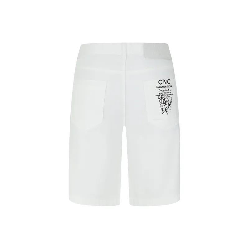 C'N'C Trend Series Denim Shorts Men's White-1