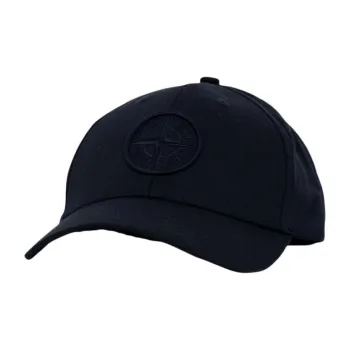 STONE ISLAND Cotton Baseball Caps Unisex Marine Blue