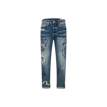 EVISU Jeans Men Denim Blue