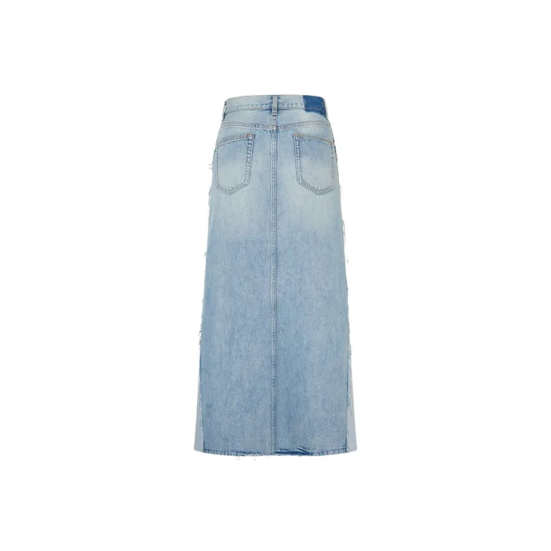 MOCO Denim Long Skirt Women's Denim Blue-1