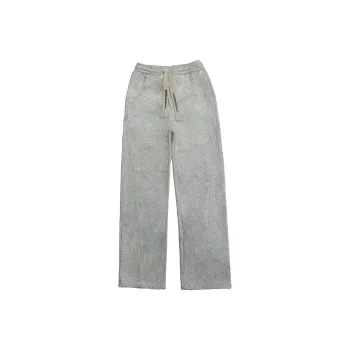 ELCORO Casual Pants Unisex White Heather Gray